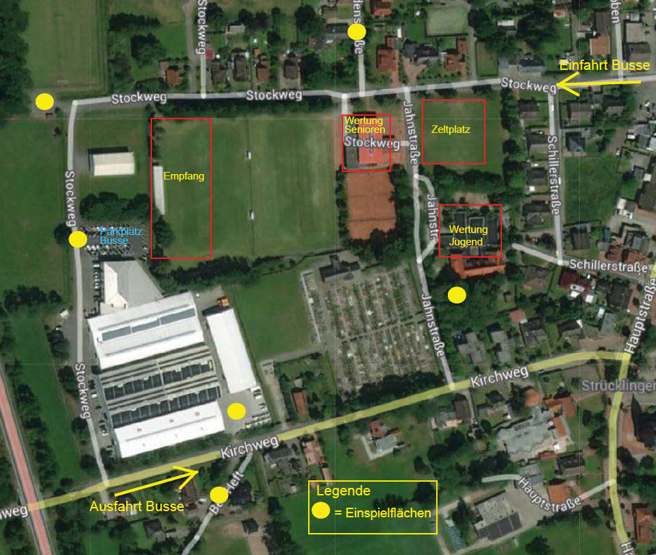 Lageplan zum Kreismusikfest 2019 in Strücklingen